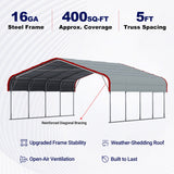20x20 ft Outdoor Metal Carport