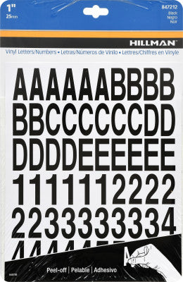 1" BLK Numb/Letter Set