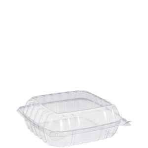Dart C90PST1 ClearSeal Hinged Container Medium, Clear, 8.3x8.3x3, 1-Comp 250/CS