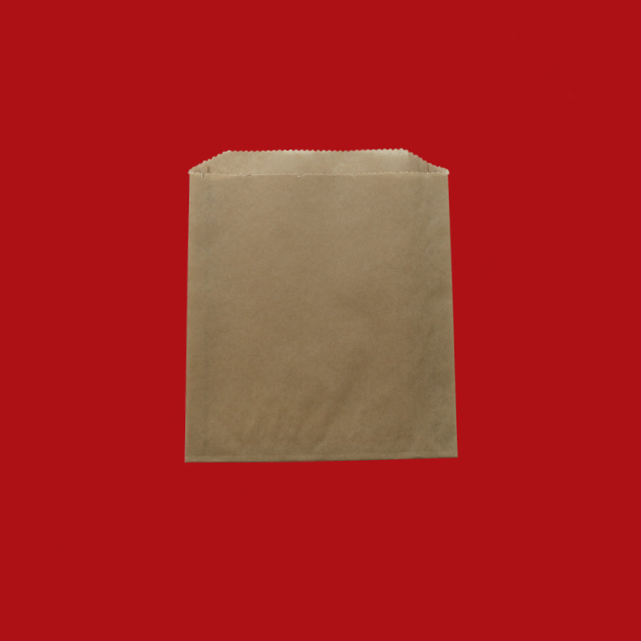 Fischer 508-NK Plain Grease Resistant Sandwich Bag 6" x 3/4" x 6 1/2" Natural Kraft 1000/CS