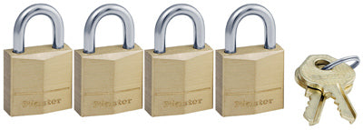 4PK 3/4" BRS Padlock