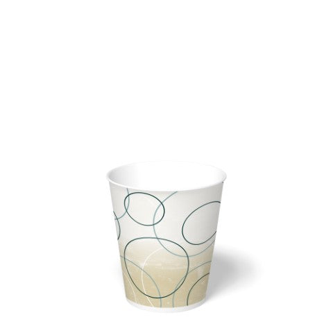 Graphic Packaging DMS-12-CHAMP / 112359095 12oz Squat Paper Cold Cup "Champagne" 2000/CS
