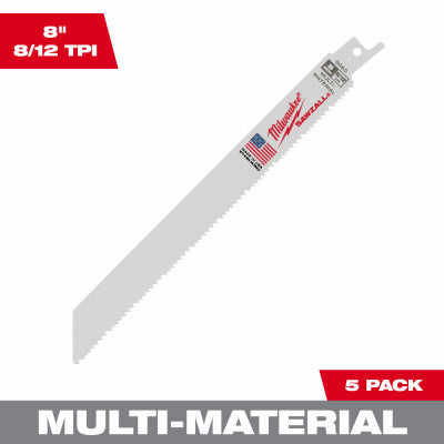 5PK 8"8/12T Recip Blade