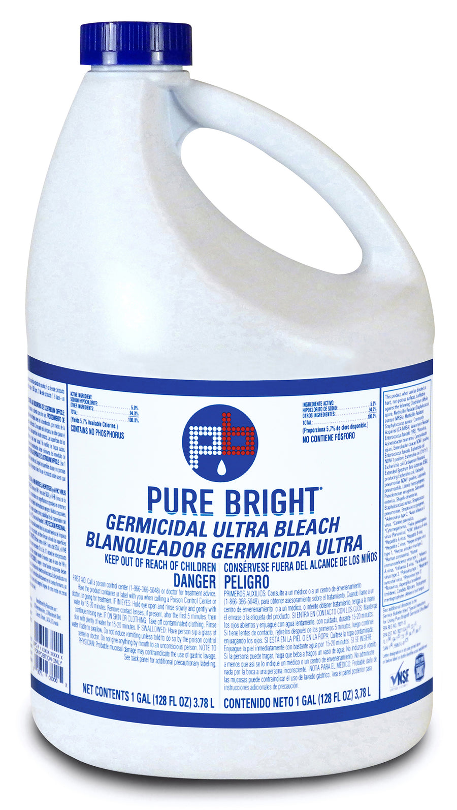 KIK 11008635042 Pure Bright Bleach 6% 1 Gallon 6/CS