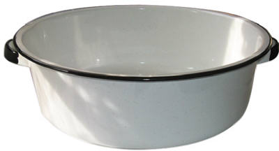 15QT WHT Dish Pan