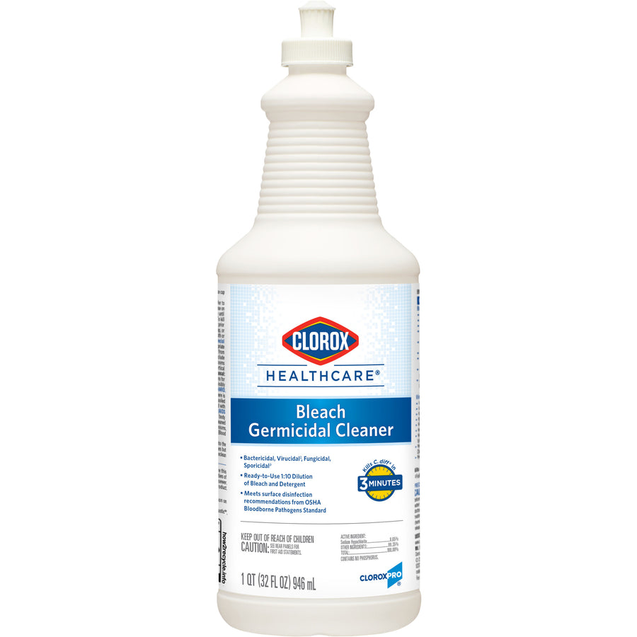 Clorox 68832 Healthcare Bleach Cleaner 32 oz. Pull Top Germicidal 6/CS
