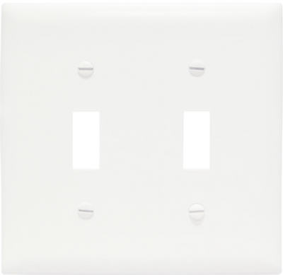 WHT 2G 2TOG Wall Plate