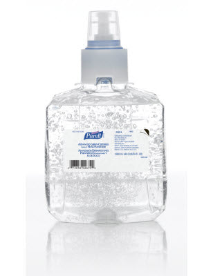 Gojo 1903-02 Purell LTX-12 Advanced Grn Cert Clr Instant Hand Sanit Refill 1200ml 2/CS