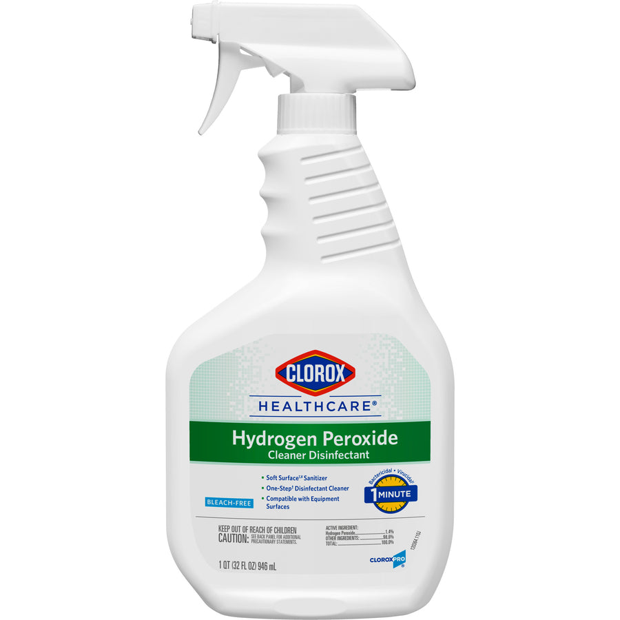 Clorox 30828 Healthcare Disinfectant Cleaner 32 oz. Spray Hydrogen Peroxide 9/CS