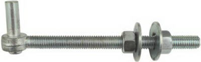 1/2x6 Zinc Bolt Hook