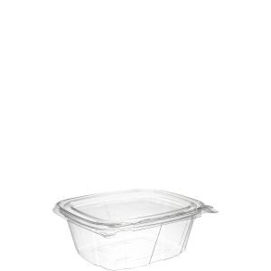 Dart CH12DEF 12oz ClearHinged Tamper-Resistant Evident Container with Flat Lid 200/CS