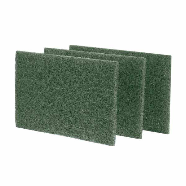 ACS S86 Heavy Duty Nylon Scouring Pad Green, 6" X 9" 60/CS