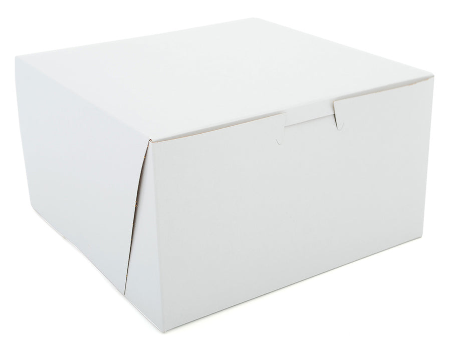 Southern Champion 0921 7" X 7" X 4" Bakery Box White, Non-Window, Lock-Corner 250/CS