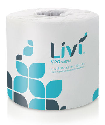 Solaris 21556 Livi VPG Select Bath Tissue White 2-Ply 4.45" X 4" 420 Sheets 60/CS