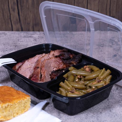 Kari-Out MT2850B Microwaveable Container 2comp Black Base Combo Pack Oblong 150/CS