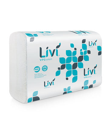 Solaris 50861 Livi VPG Select Multifold Towel White 1-Ply 10.6"X9.5" 220 Sheets 10/CS