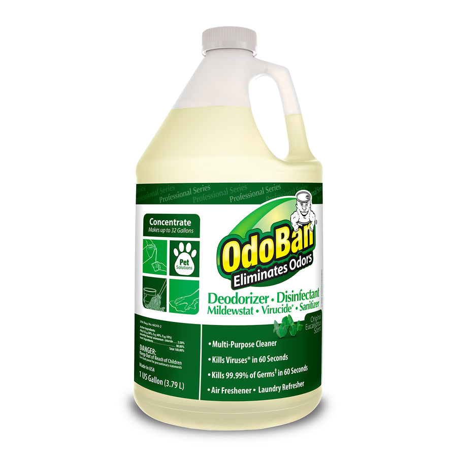 Odoban 911062-G4 OdoBan Deodorizer & Disinfectant Concentrate Eucalyptus 1 Gallon 4/CS