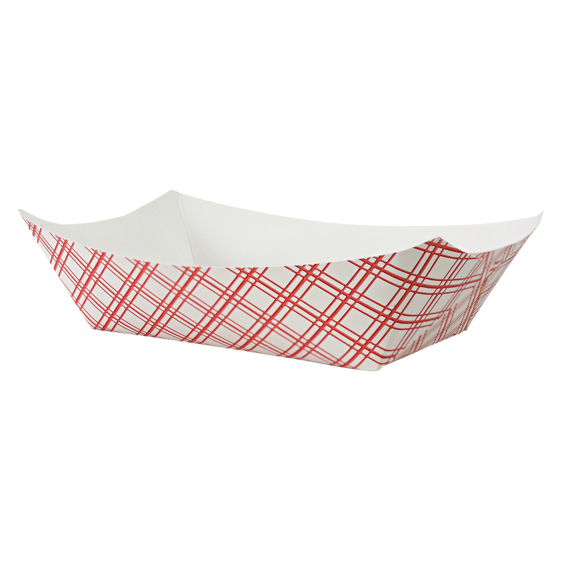 Empress EFT300 3lb Red Plaid Food Tray PFAS Free 500/CS