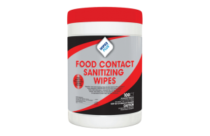 CFS Brands 33808 Wipes Plus Food Contact Sanitizer Wipe 100 ct Canisters 12/CS