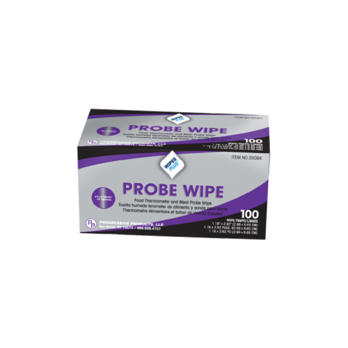 CFS Brands 35084 WipesPlus Probe Wipes Thermometer Sachets 100 Count 10/CS