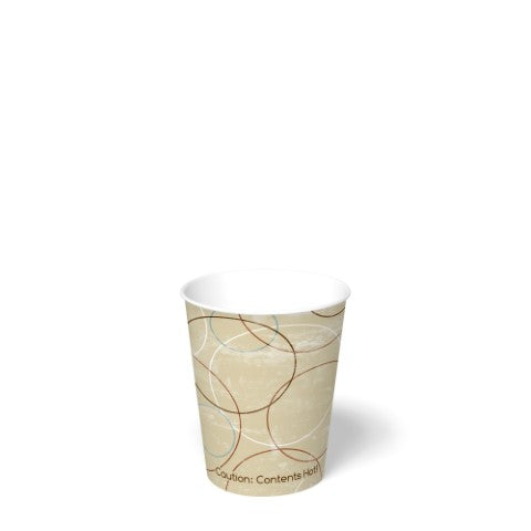 Graphic Packaging SMR-8-CHAMP / 108359368 8oz Hot Cup "Champagne" 1000/CS