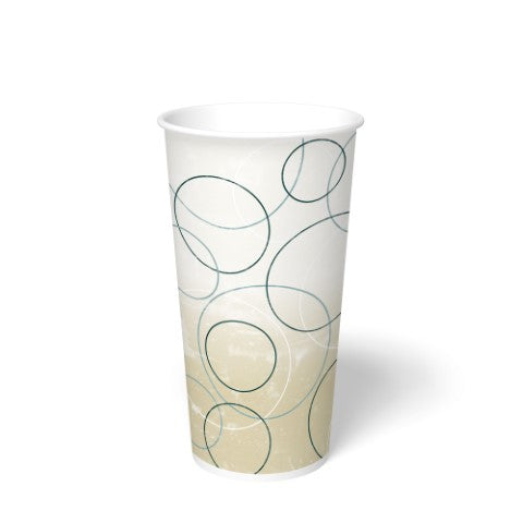 Graphic Packaging DMT-24-CHAMP / 124359010 24oz Tall Paper Cold Cup "Champagne" 1000/CS