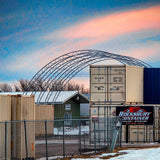 40'x40'x15' Double Truss Shipping Container Canopy Shelter