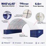 40'x40'x13' Shipping Container Canopy Shelter