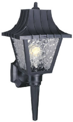 8" SQ BLK Wall Lantern