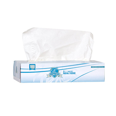 Empress FT 301002 Facial Tissue Boxed - VIRGIN 7.87" x 7.68" 2ply White 3000/CS