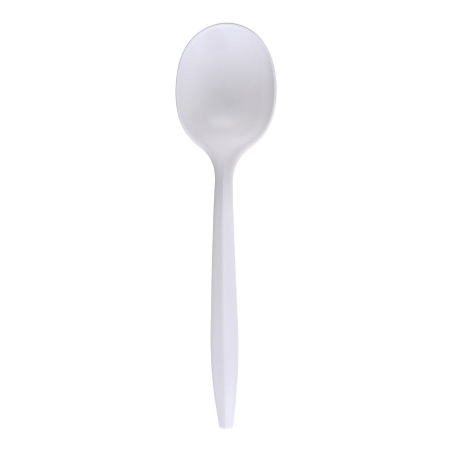 Empress E175004 Medium Weight Soupspoon Polypro White Dense Pack 1000/CS