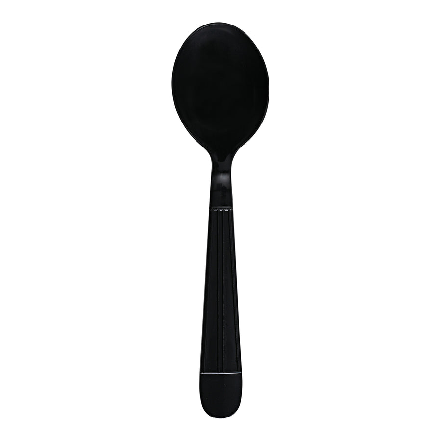Empress E179004 Heavy Weight Soupspoon Polypro Black Dense Pack 1000/CS