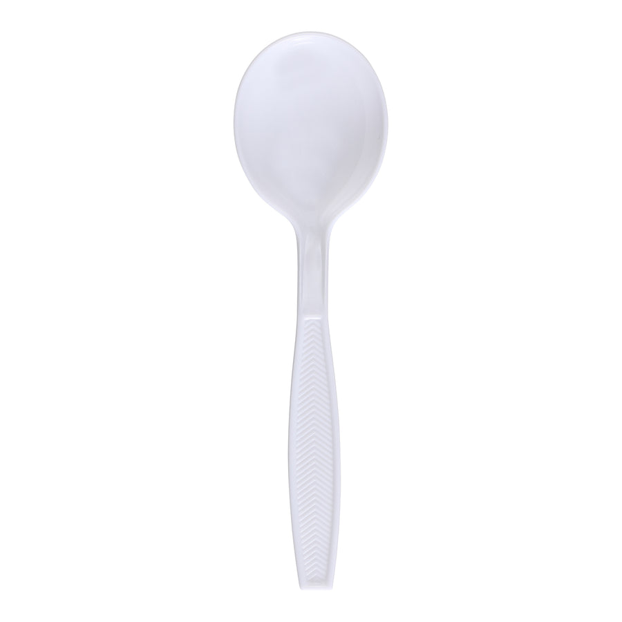 Empress E181004 Heavy Weight Soupspoon Polystyrene White Dense Pack 1000/CS