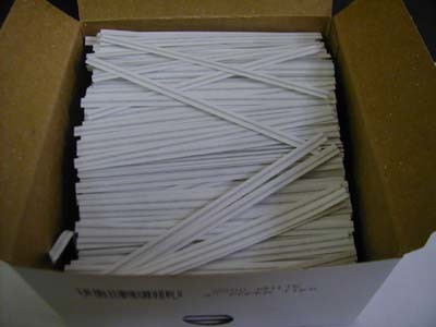 Bedford Industries 4ttw 4" x 3/16" White Twist Tie Paper with Single Wire 2000/BX