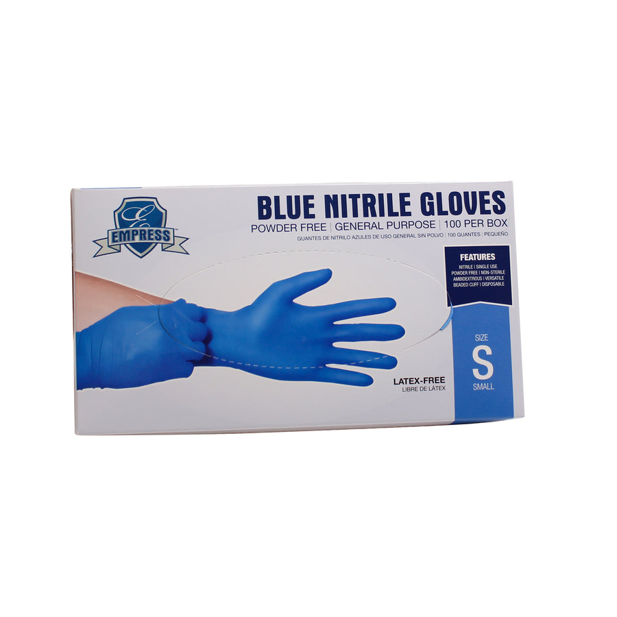 Empress ENPFS2001 Nitrile Glove Blue Powder Free Small 3 mil 1000/CS