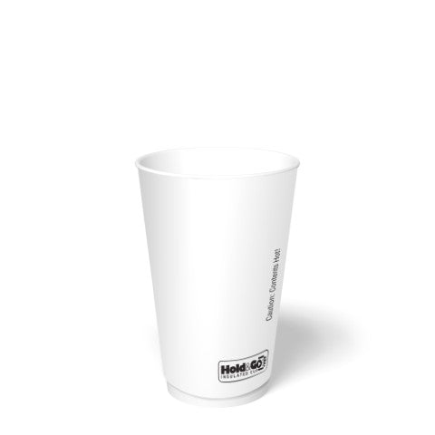 Graphic Packaging SDR-16-CB / 116352311 16oz Hold&Go Insulated Hot Cup Carte Blanc / White 600/CS