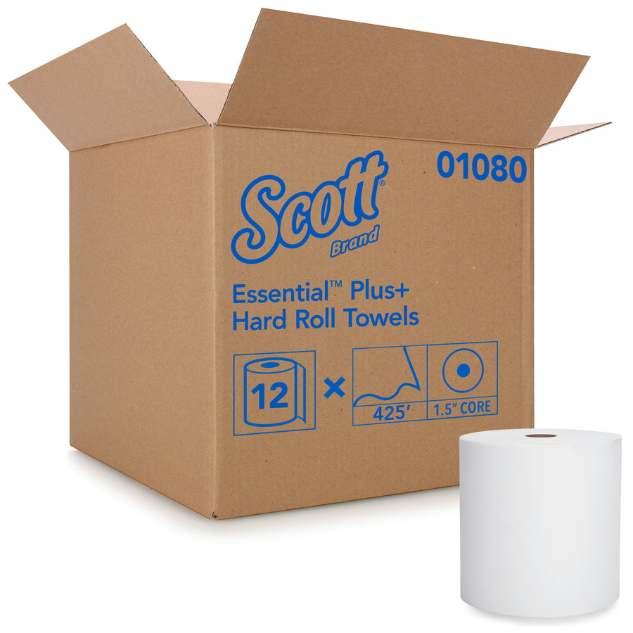 Kleenex 01080 Kleenex Hard Roll Towels White 8" x 425' 12/CS