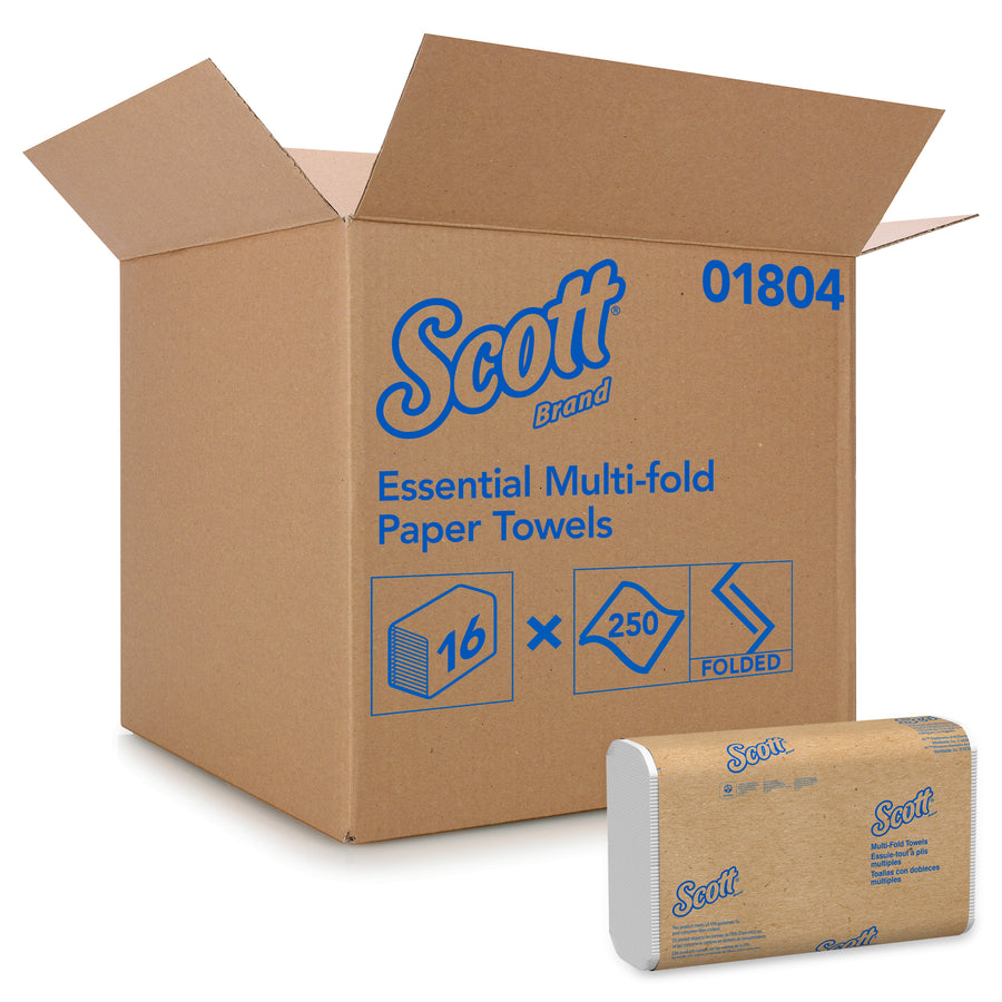 Scott 01804 Scott Multi-Fold Towels White 9.2" x 9.4" 4000/CS