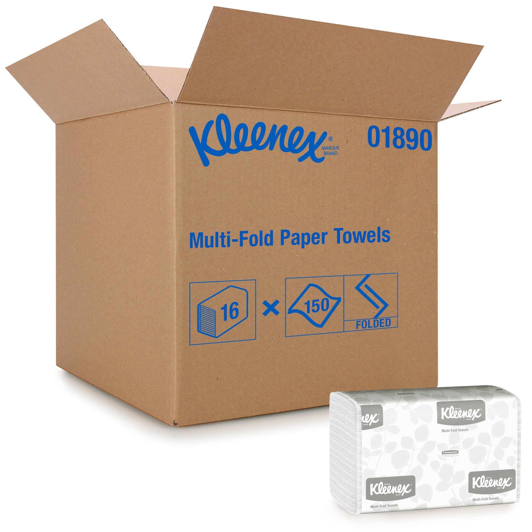 Kleenex 01890 Kleenex Multi-Fold Towels White 9.2" x 9.4" 2400/CS