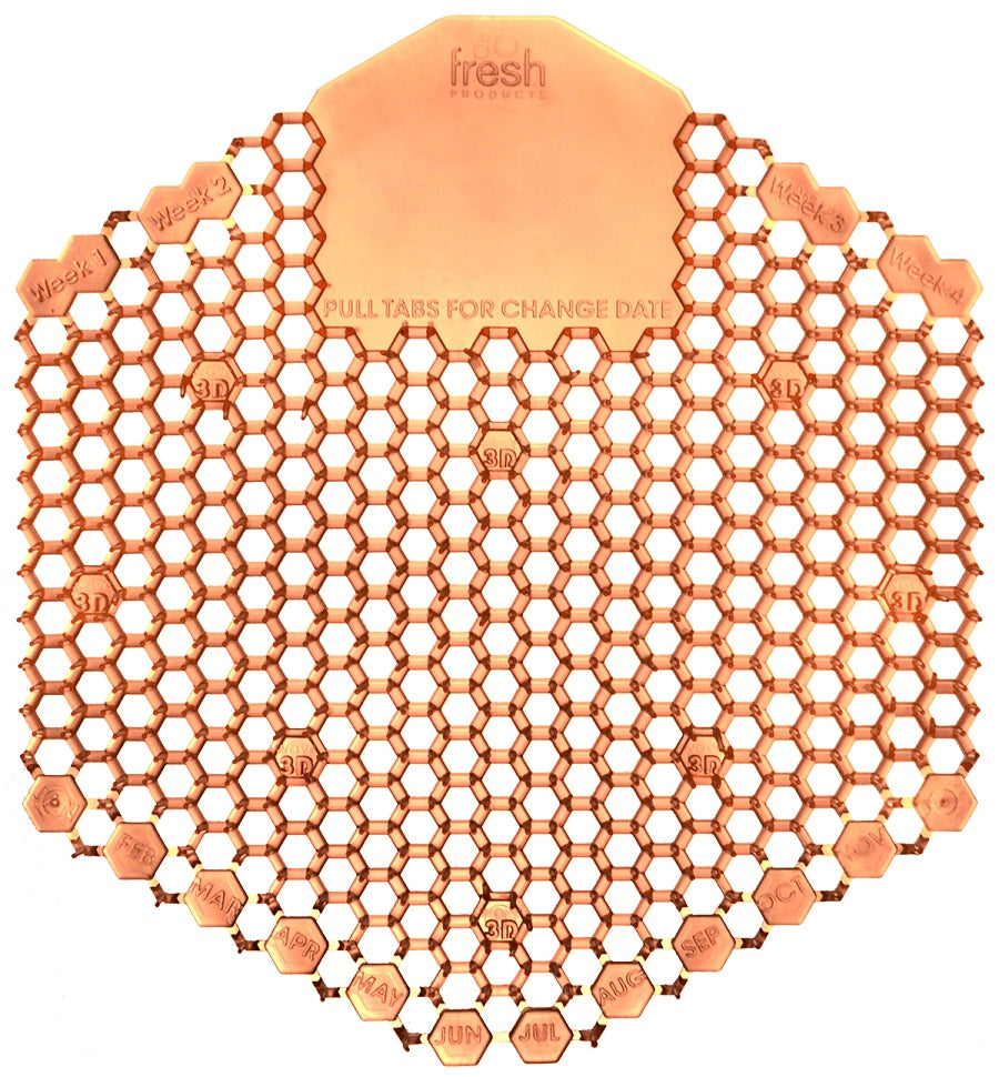 Fresh Products 3WDS-F-04-BX Wave 3D Urinal Screen Orange Mango Scent 10/BX