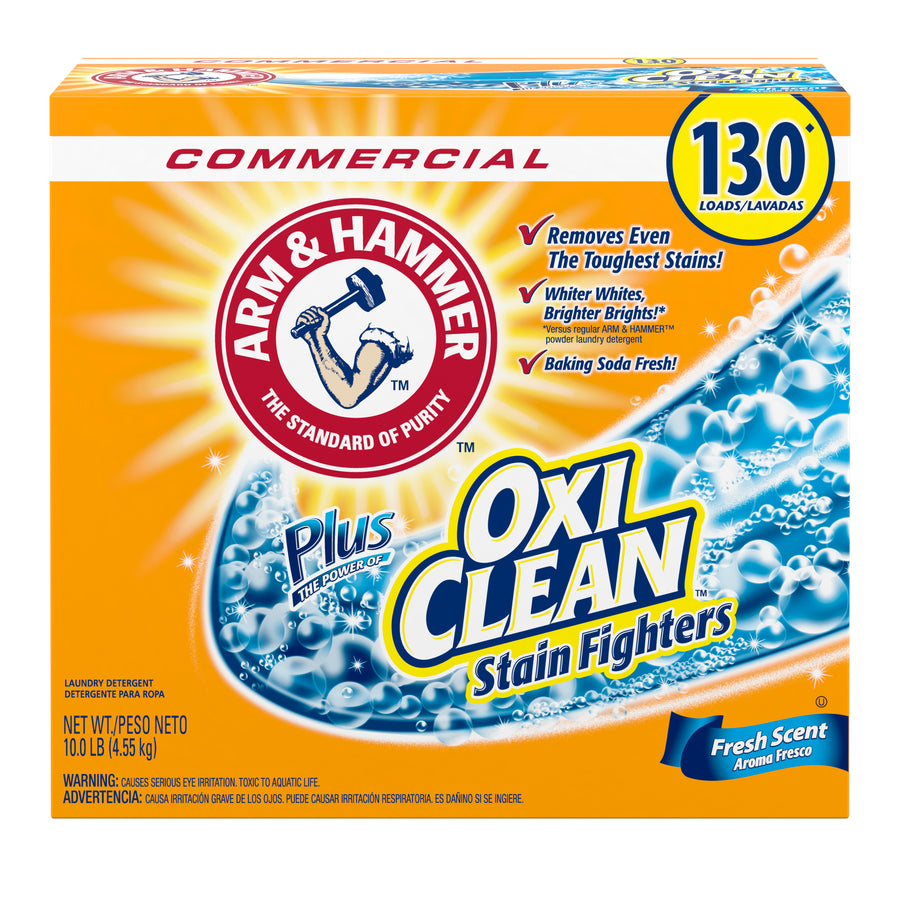 Arm & Hammer 33200-00108 Arm & Hammer Powder Detergent 130 Loads Fresh Scent Plus OxiClean 3/CS