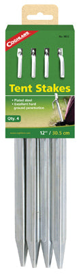 4PK 12" STL Tent Stake