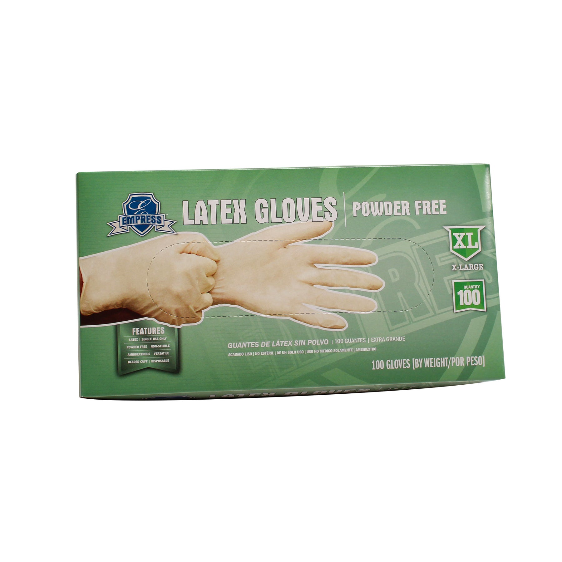 Empress ELPFXL2004 Latex Glove Powder Free Extra Large 1000/CS
