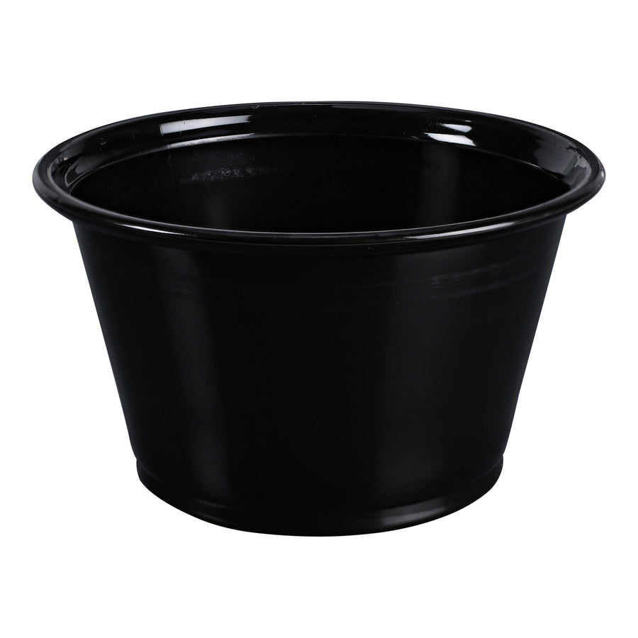 Empress EPC400B Plastic Portion Cup 4oz Black 2500/CS