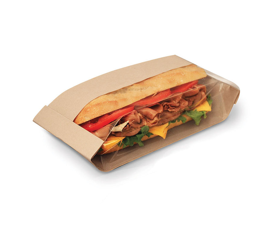 Bagcraft 300097 Dubl View ToGo! Deli Bag w/ Tray Natural, 4.25" X 2.75" X 11.75" 250/CS