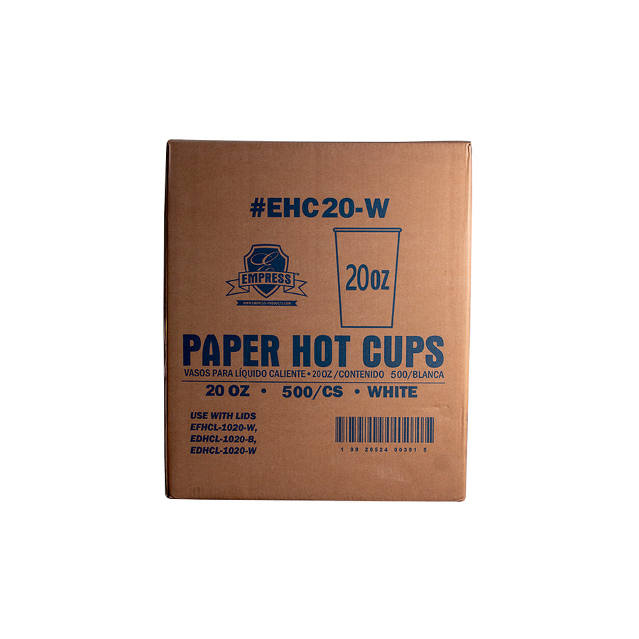Empress EHC20-W Paper Hot Cup 20oz White 500/CS