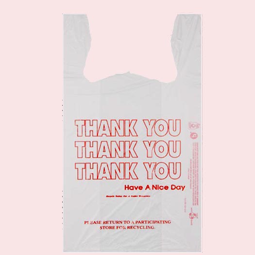 IBS THANKYOU1/6 1/6 Thank You Red Print White T-Shirt Bag 850/CS