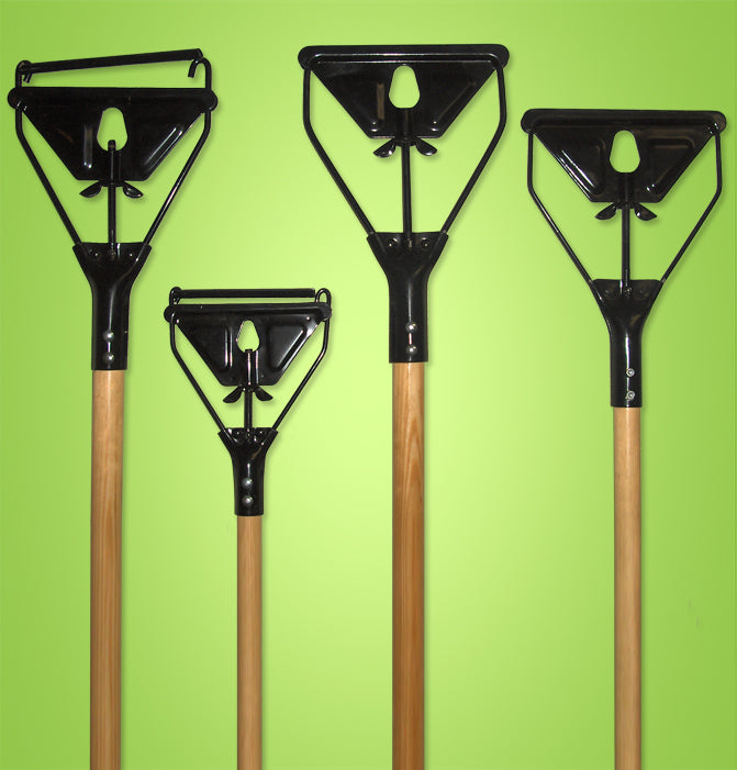 ABCO 01204-NB-EA Janitor Metal Quick Change 1/8X60 Wood Handle Clear Lacquer