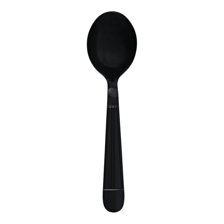 Empress E189004 Heavy Weight Soupspoon Polypro Black Wrapped Dense Pack 1000/CS