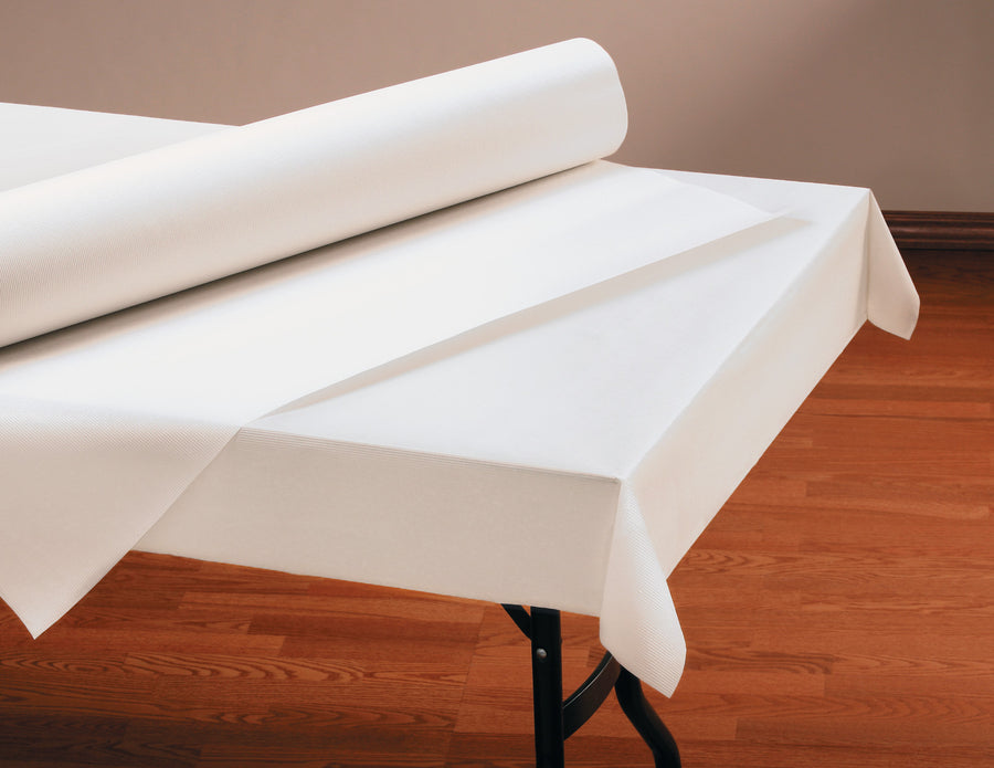 Hoffmaster 260045 1-Ply Paper Tablecover Roll Bright White 40" X 300'